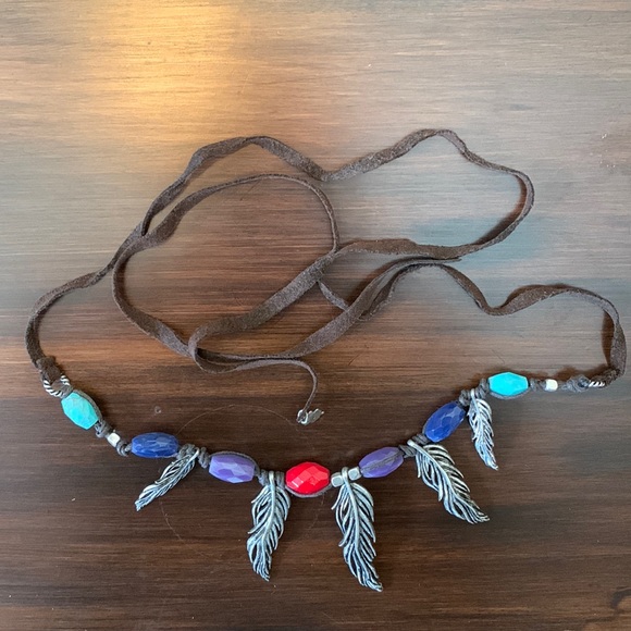 Lucky Brand Feather Necklace - Picture 1 of 2